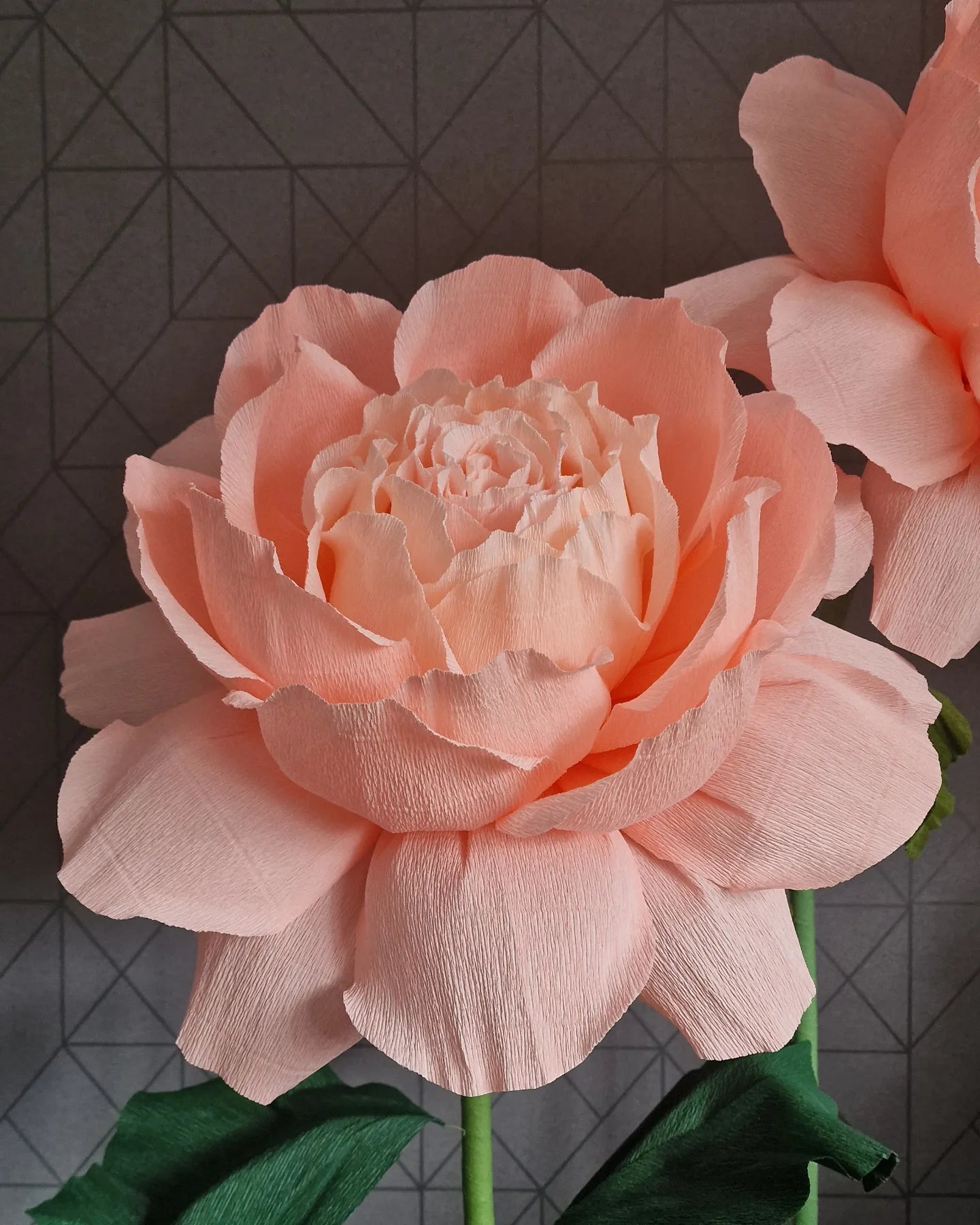 Large crepe paper rose tutorial