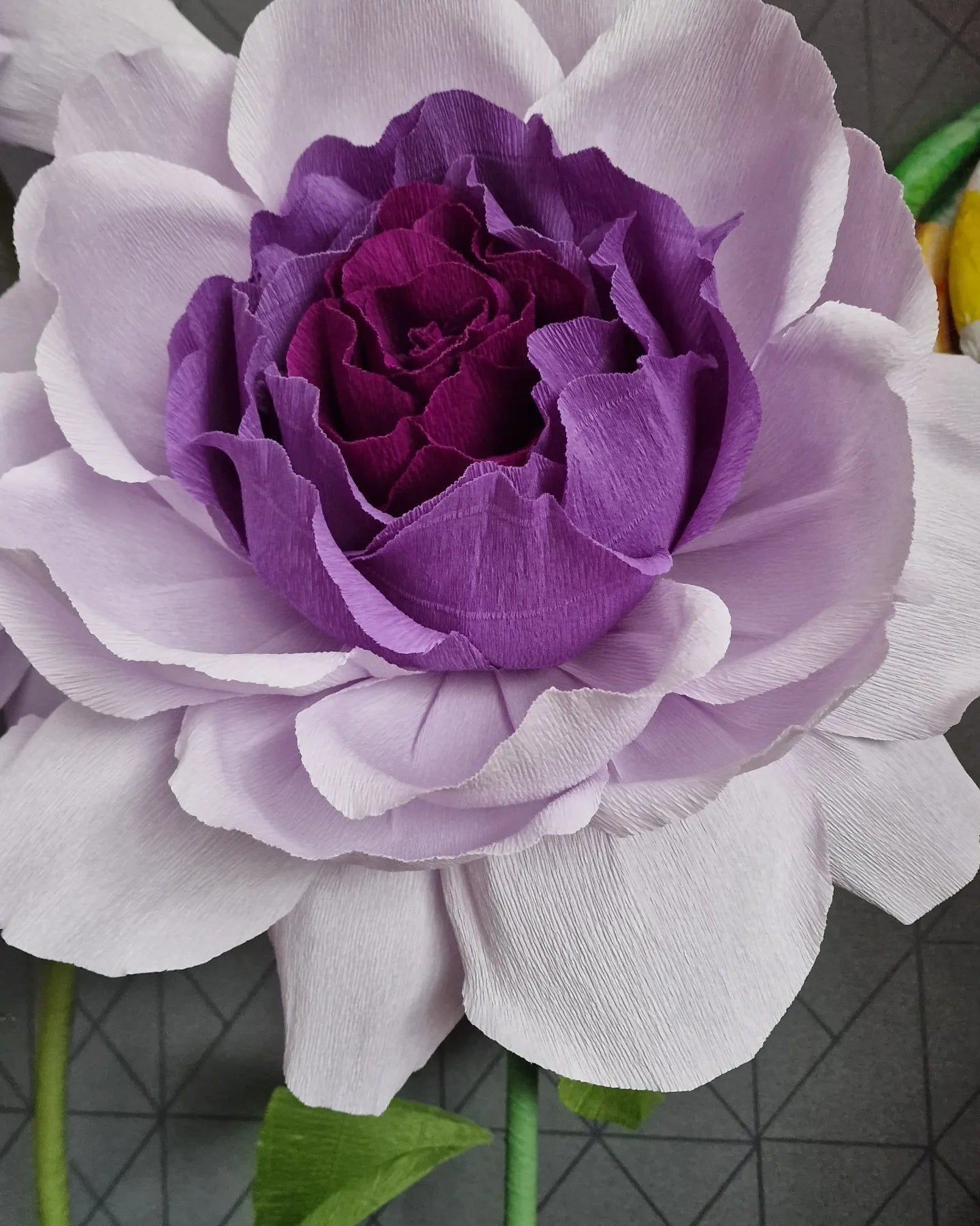 Large crepe paper rose tutorial