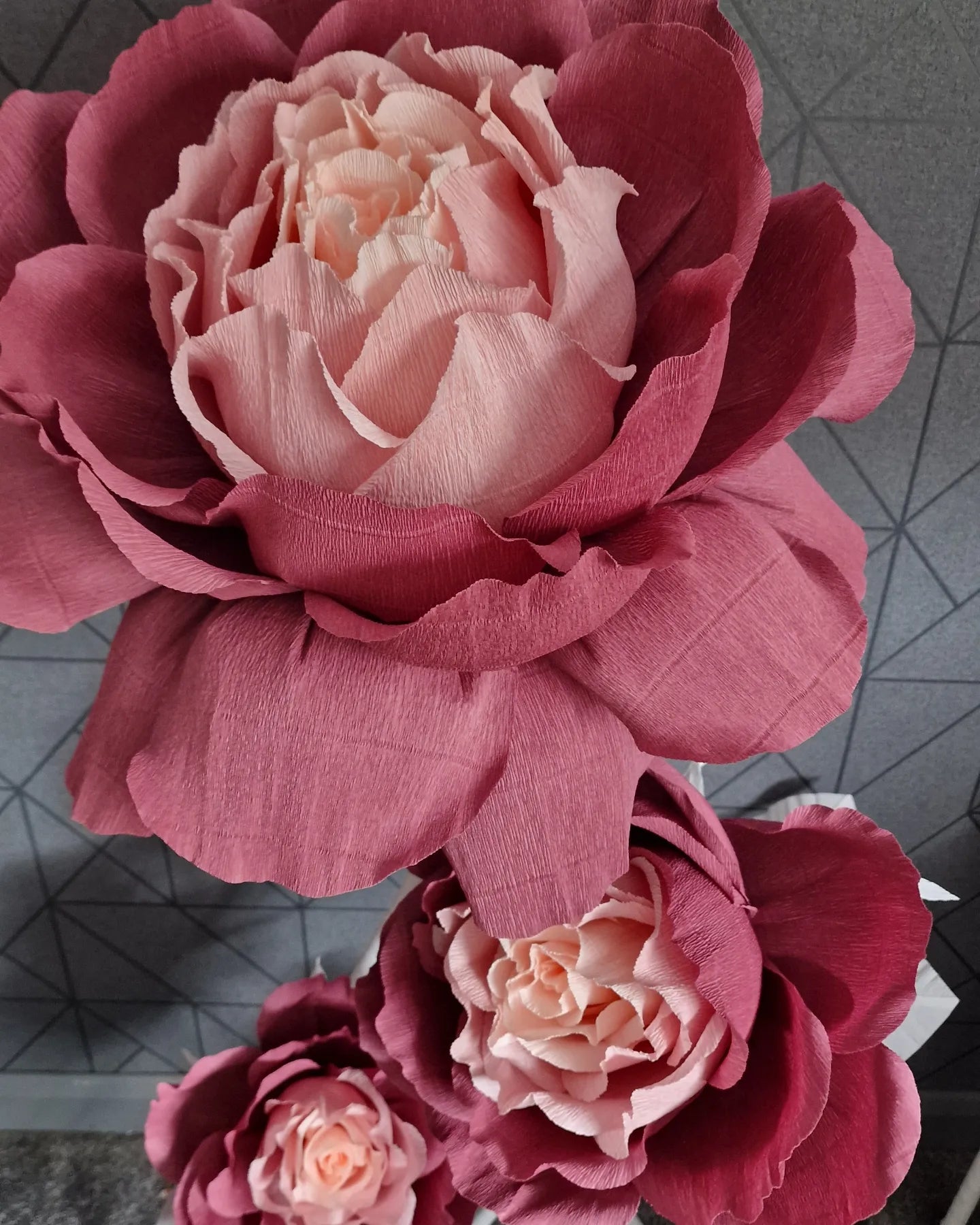 Large crepe paper rose tutorial