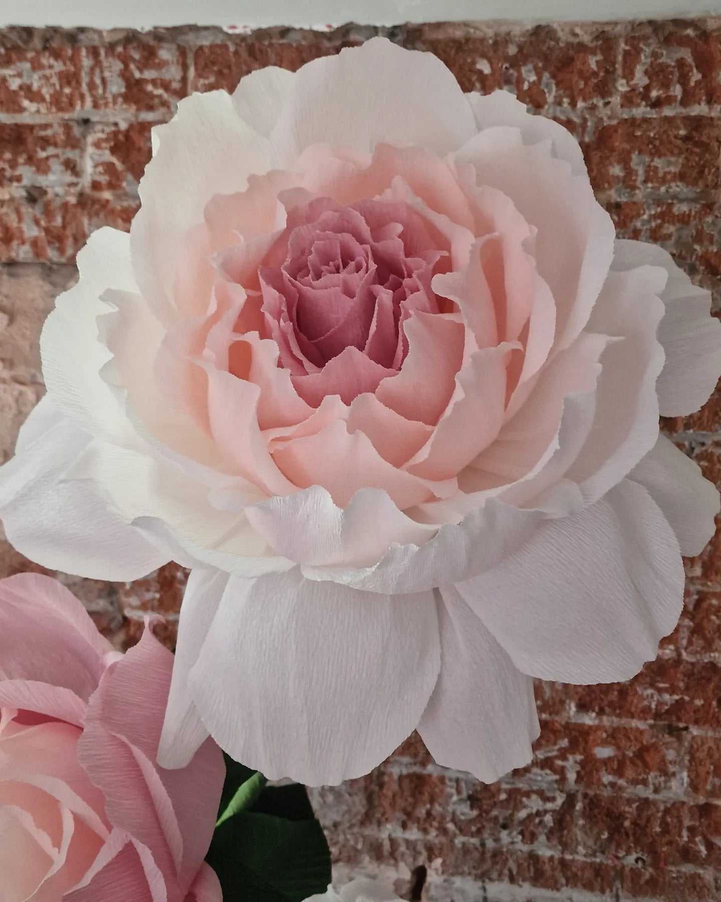 Large crepe paper rose tutorial