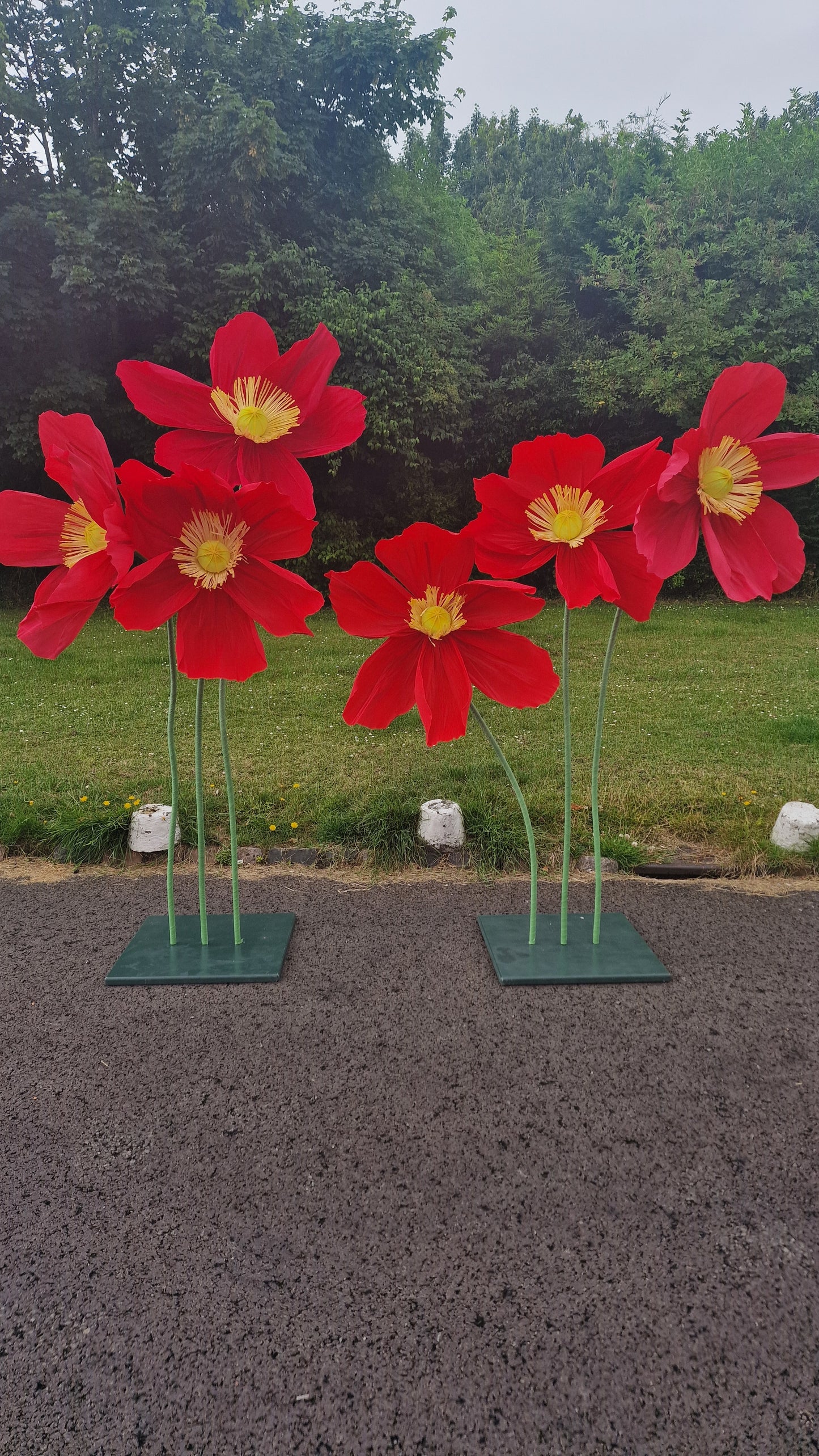 Exdisplay crepe paper poppy